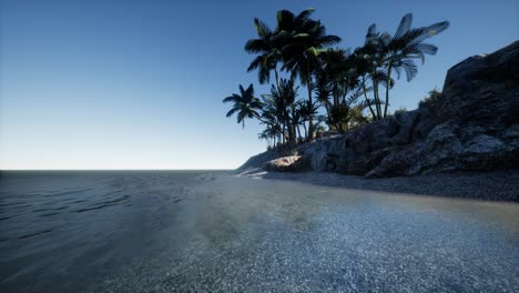 Tropische-Insel-Malediven-Im-Ozean